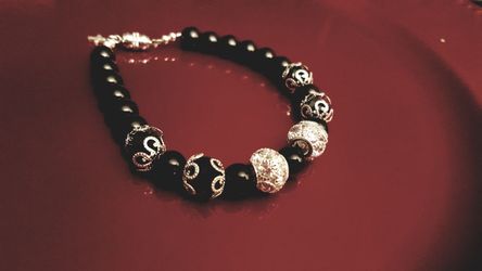 Authentic Gemstone Bracelet with Cubic Zirconia Accent