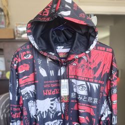Drill Clothing Co. Fresh Prints Of Tokyo Hoodie Manga Comic Anime Mens Size large… New! 