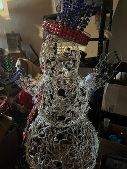 Outdoor Light Up Snowman Decoration