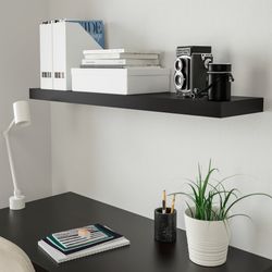 IKEA LACK Floating Wall Shelf, black-brown (QTY. 2)