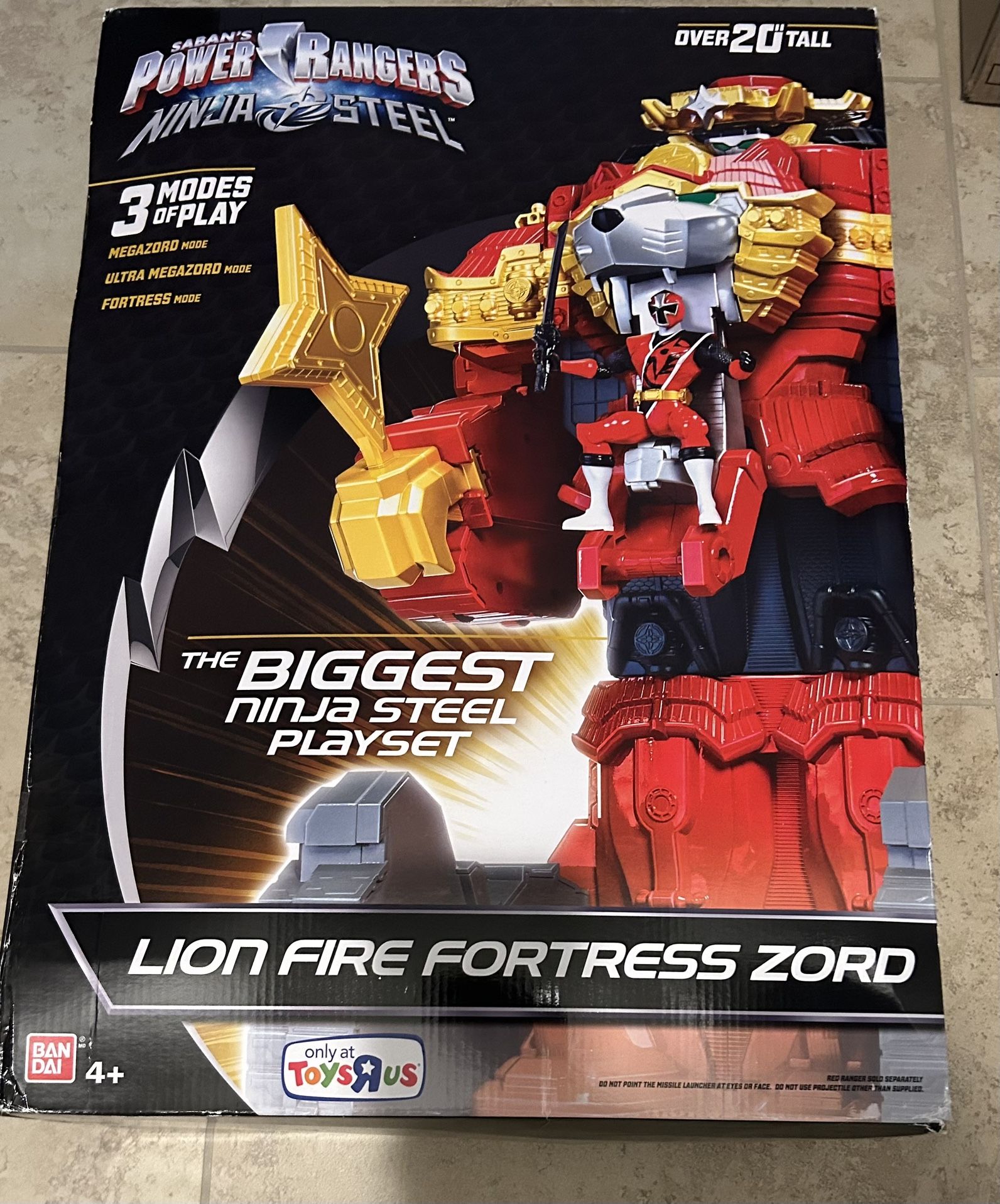 Power Rangers Lion Fire Fortress Zord Over 20"