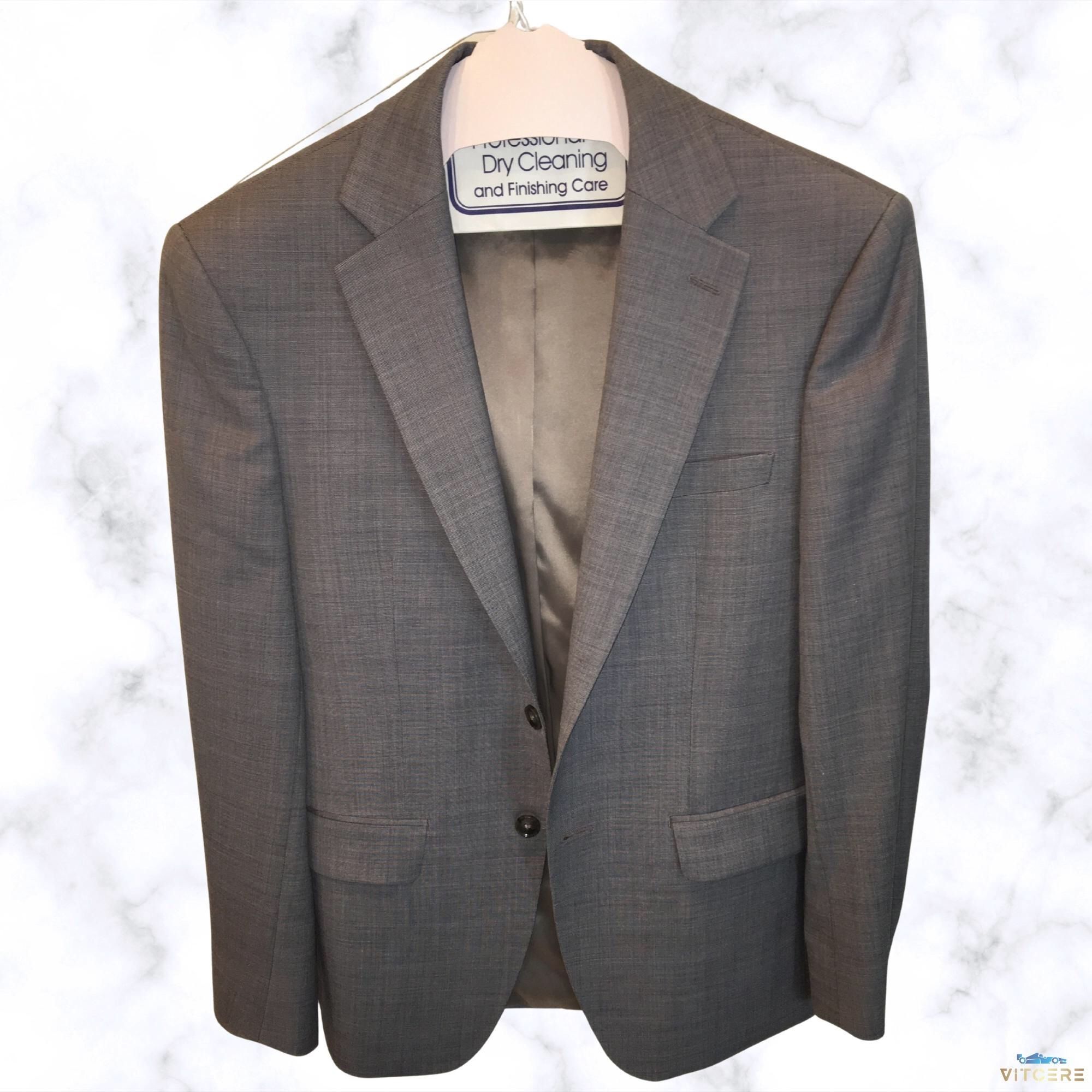 Calvin Klein Men’s Skinny-Fit Wool Blend Suit–Dark Grey | Jacket + Pants | Size 38S