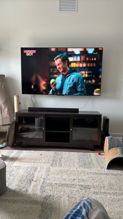 Espresso Wood TV Console Table