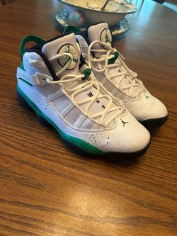 Air Jordan 6 Rings White Green Sneakers