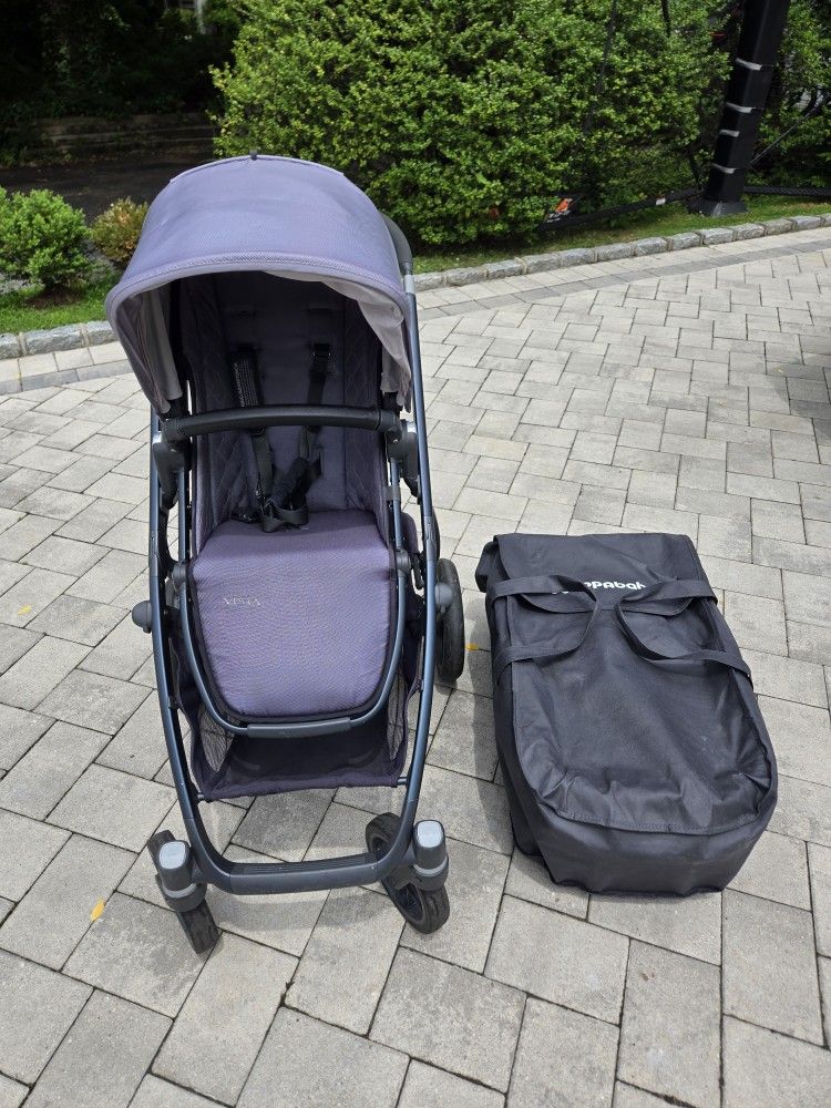 UPPAbaby Vista V1 2019 Stroller Pascal (Grey/Carbon) and Baby Bassinet