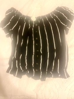 H&M  black stripper size M shirt