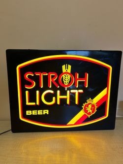 Strong light Beer Sign Lights up