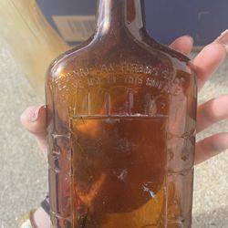 1950s glass liquor bottles
