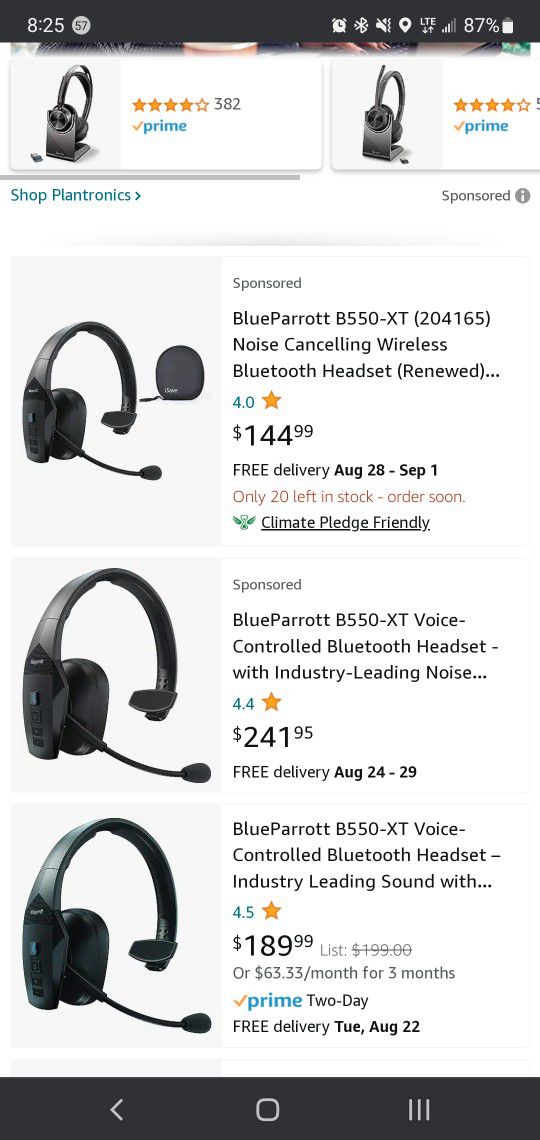 blueparrott b550-xt bluetooth headset for Sale in Blue Springs, MO OfferUp