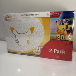 Pokemon TCG Costco Exclusive 30th Celebration ETB + Booster Bundle Sealed 2 Pack