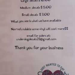 Your Favorite Statement In a Decal. HIT ME UP