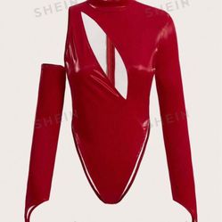 Red Leather Bodysuit 