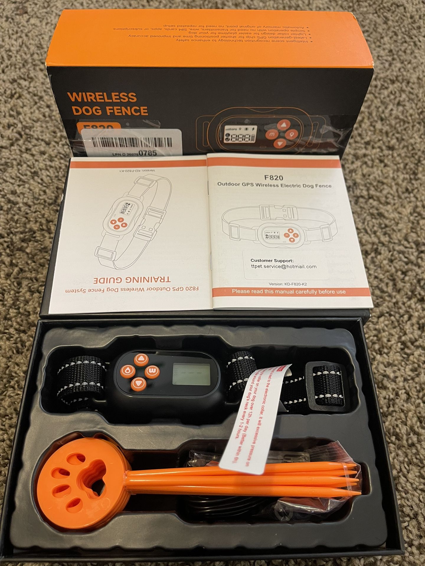 GPS Wireless Dog Fence, Pet Electric Containment System, Waterproof/Rechargeable Collar, Beep/Vibration/Shock Correction Mode, for Dogs Over 10 L