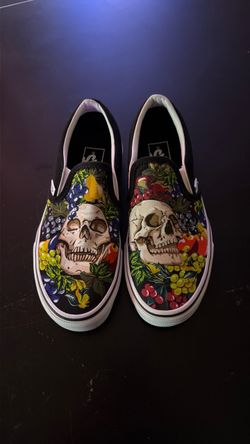 Vans Classic Slip-On Skull Floral Sneakers