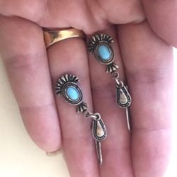 Turquoise Sterling Silver Earrings 
