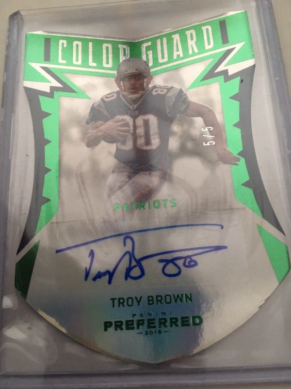 2016 TROY BROWN AUTOGRAPHED COLOR GAURD #5/5 SSSSSP