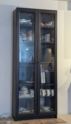 IKEA Billy Bookcase/shelf with Oxberg Glass Doors