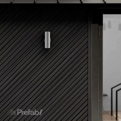 Prefab1® Black Exterior Composite Wood-Effect Slat Wall Panels