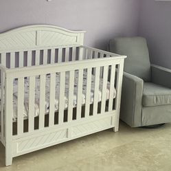 Crib, Rocking Chair And Changing Table For Sale 