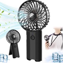 Portable Hand Held Fan-Handheld Personal Fan Rechargeable with 4 Speeds,Super Quiet,16 Hours of Use-Perfect for Airplane Beach Travel,Office,Gifts for
