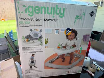 Ingenuity Smooth Strides Chambray Baby Activity Walker