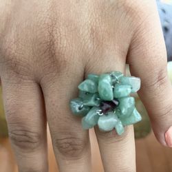 Natural Stone Adjustable Ring