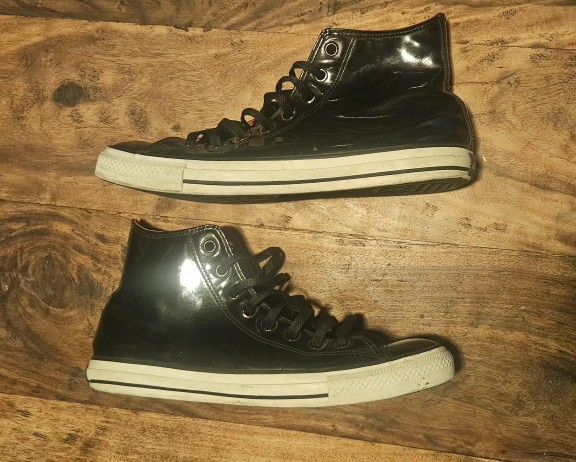 Black Converse All Star Patent High-Top Sneakers – Men’s 11