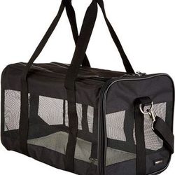 Amazon Basics Soft-Sided Mesh Pet Travel Carrier for Cat, Dog, Large, Black ⭐NEW IN BOX⭐