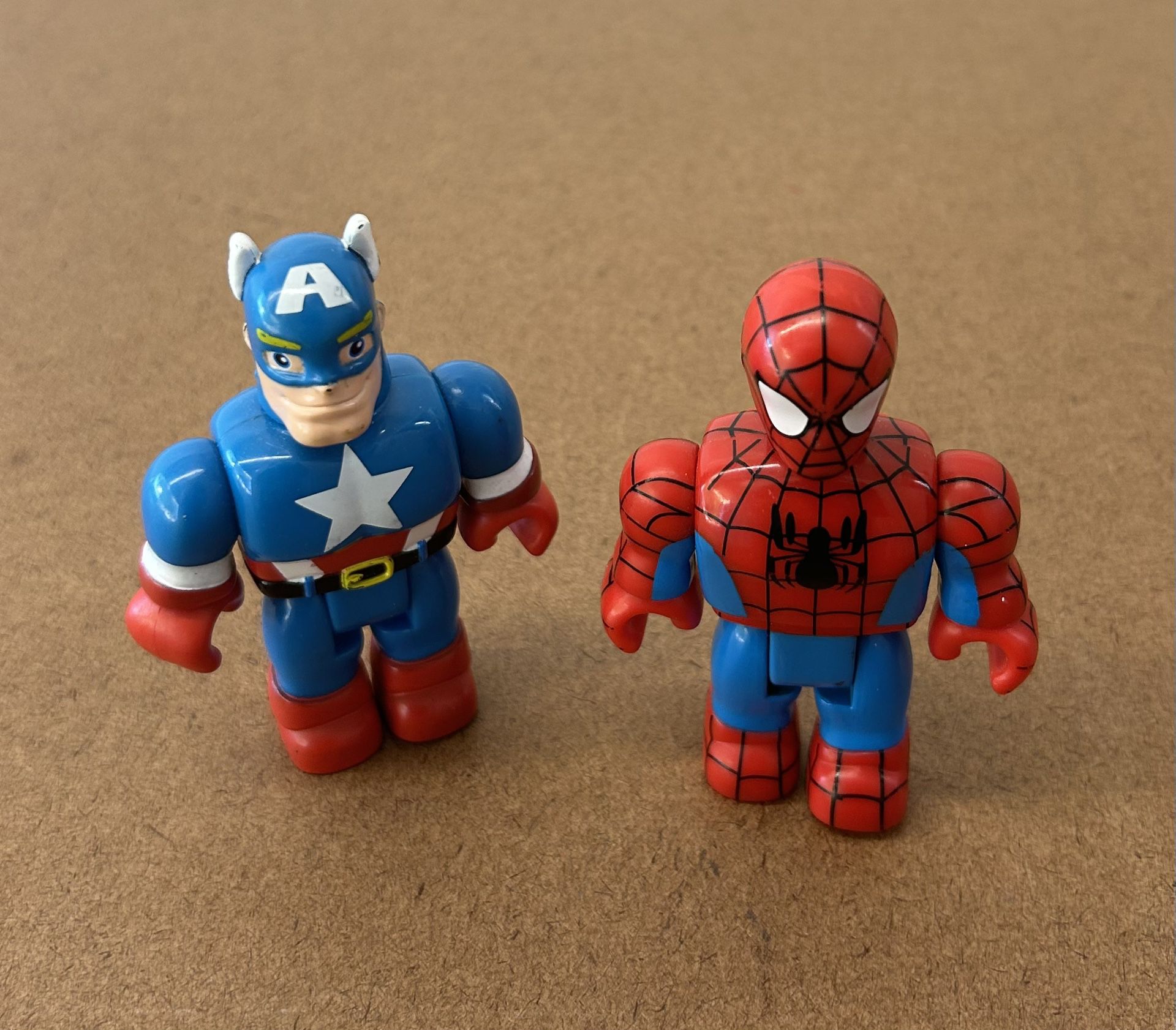 Mega Bloks  MARVEL “Captain America & Spider-Man “Figures (pre-owned)