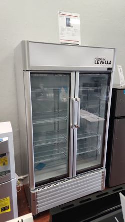 18.3 Cu. Ft. Double Glass Door Upright Display Cooler. Merchandiser Refrigerator