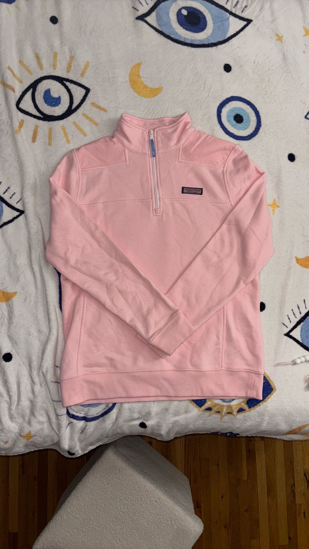 Pink Vineyard Vines Half Zip Up Sweatshirt