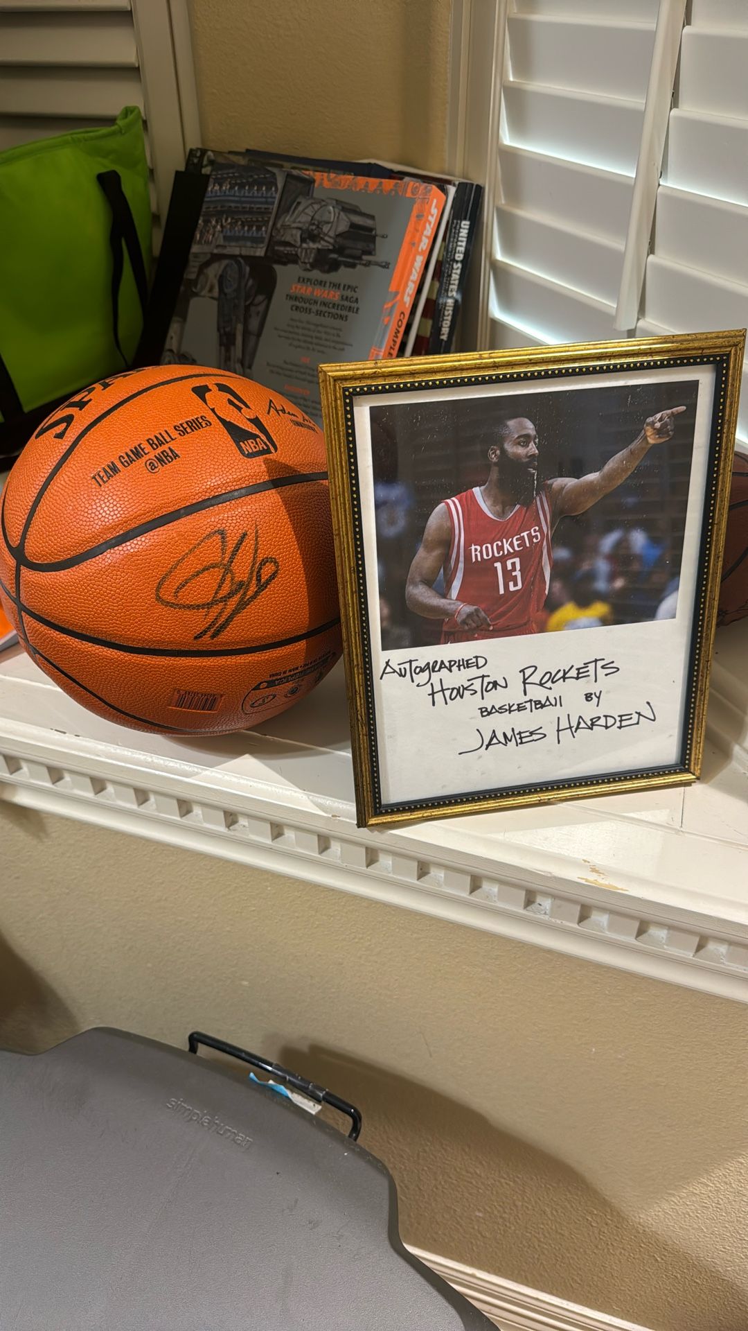 Ball signed by James Harden 2018