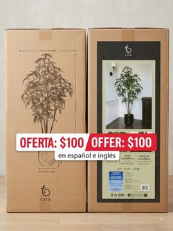 6.5 ft Faux Schefflera Tree - Brand New in Box