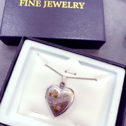 Real Silver Heart Necklace 