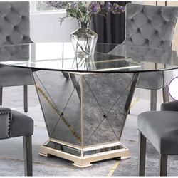 Mirror Base Table & Chairs