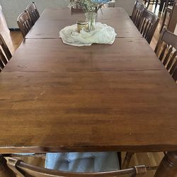 High Bar Dining Room Table W Leaf And 10 Chairs
