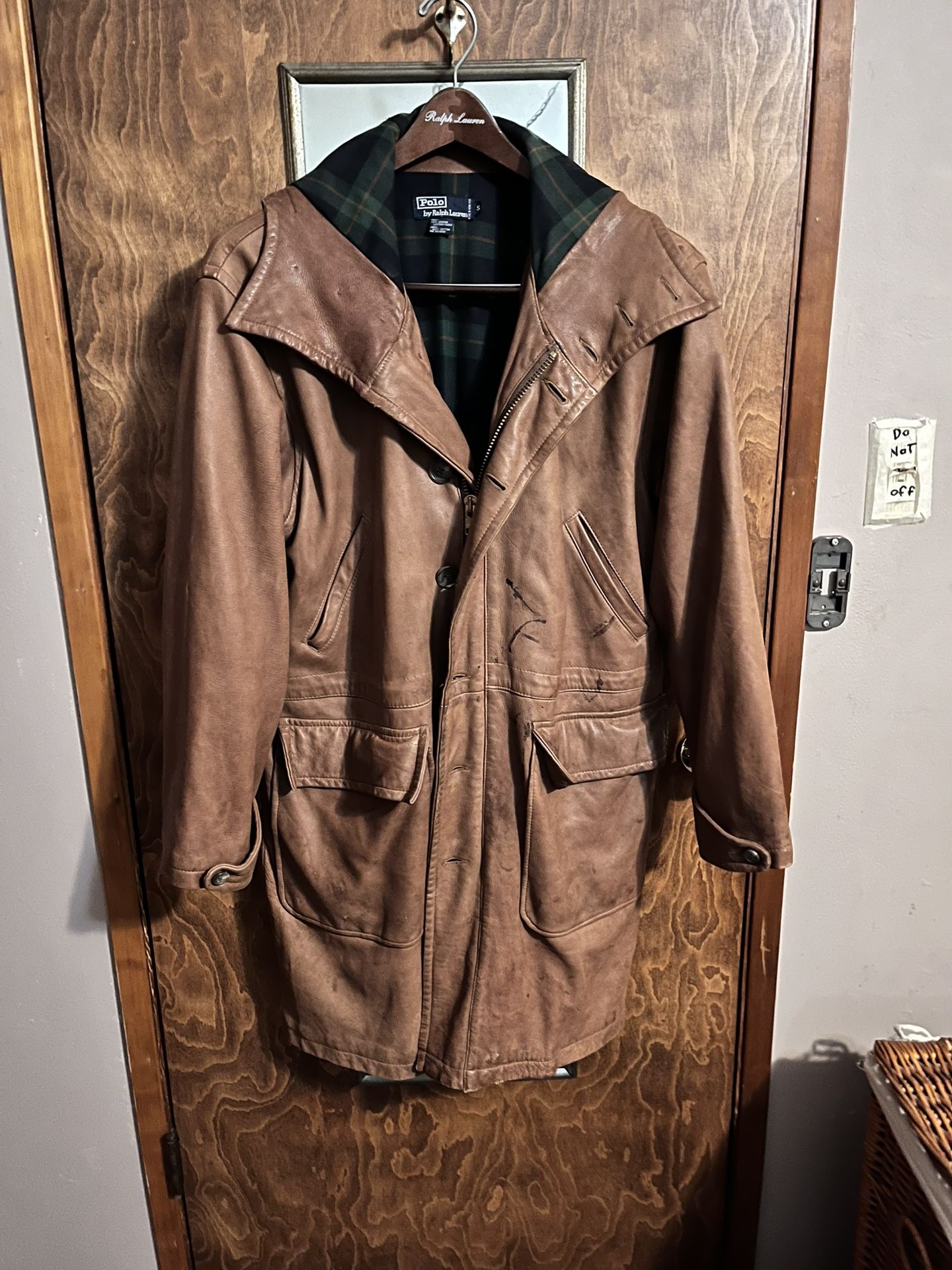 Vintage Ralph Lauren, leather trenchcoat
