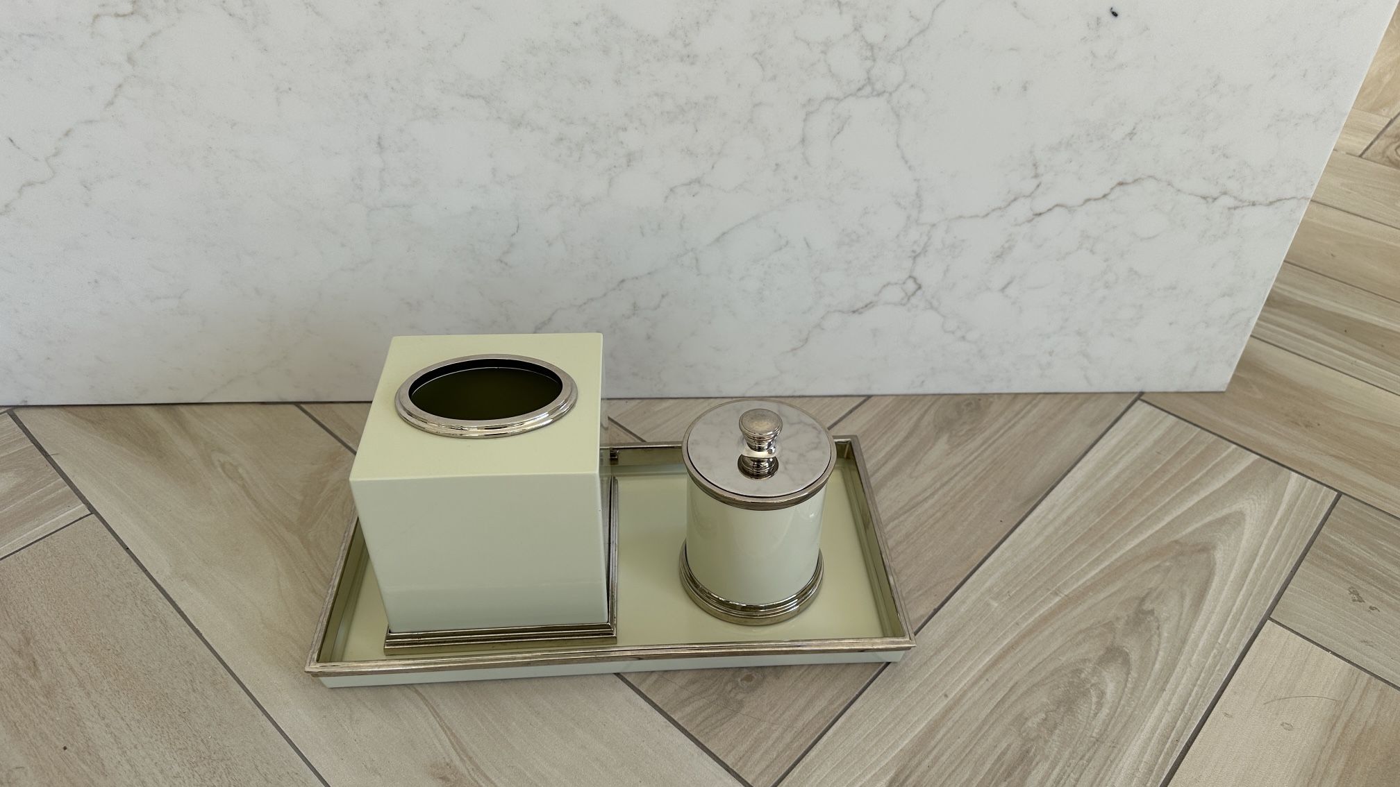 Restoration Hardware Tissue Box, Canister, and Tray for Sale in ...
