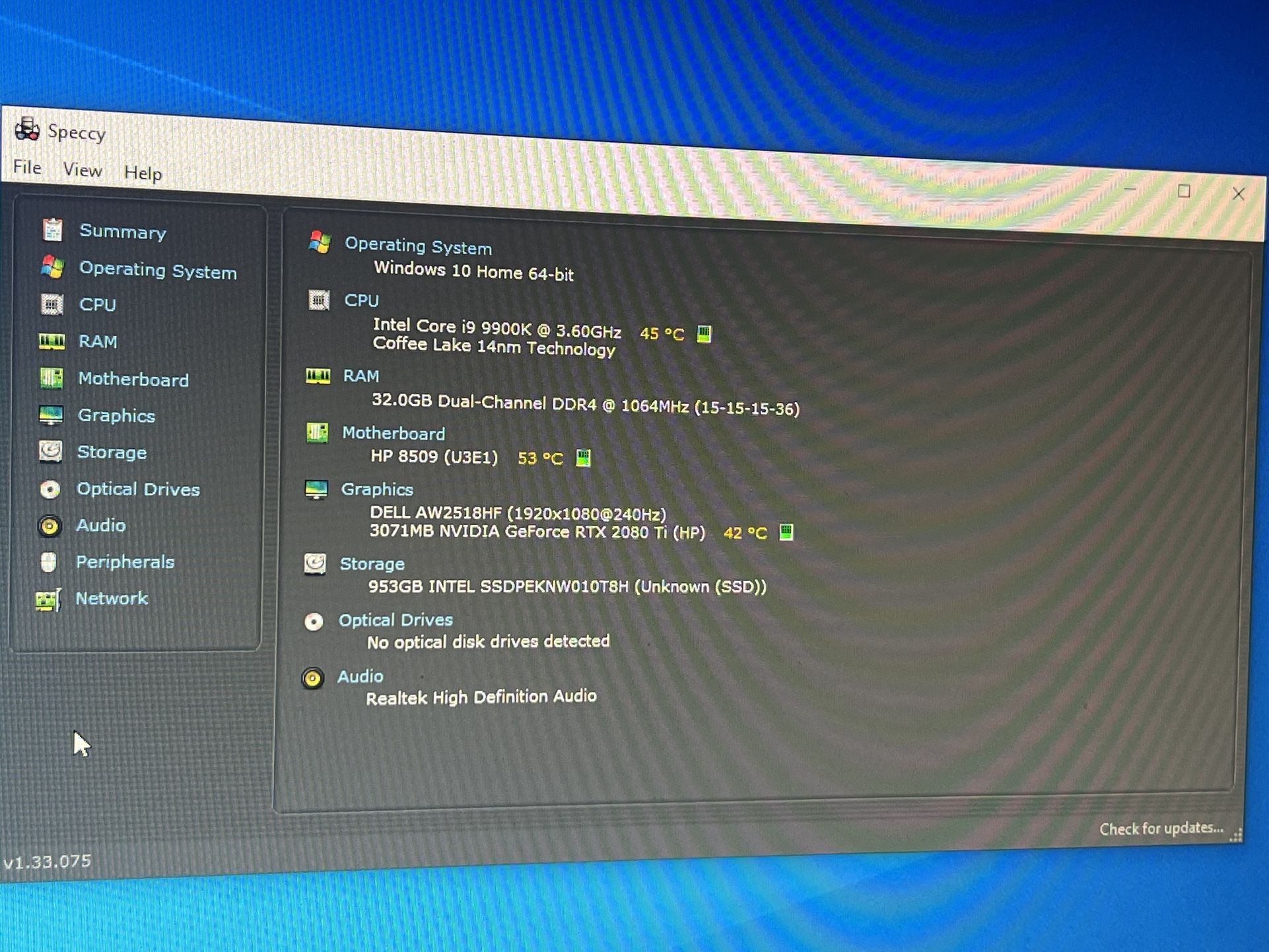 HP OMEN OBELISK Model 875-1022 2080 TI i9 9900k