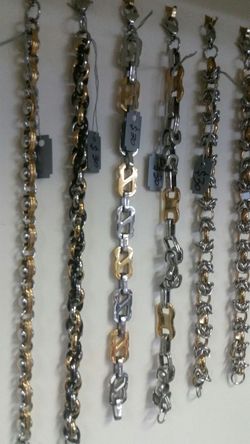 Stainless steel bracelets 20 to $45 each