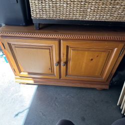 Solid Wood TV Stand / Storage Cabinet – Rustic Style