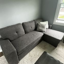 Small Grey Couch/sleeper
