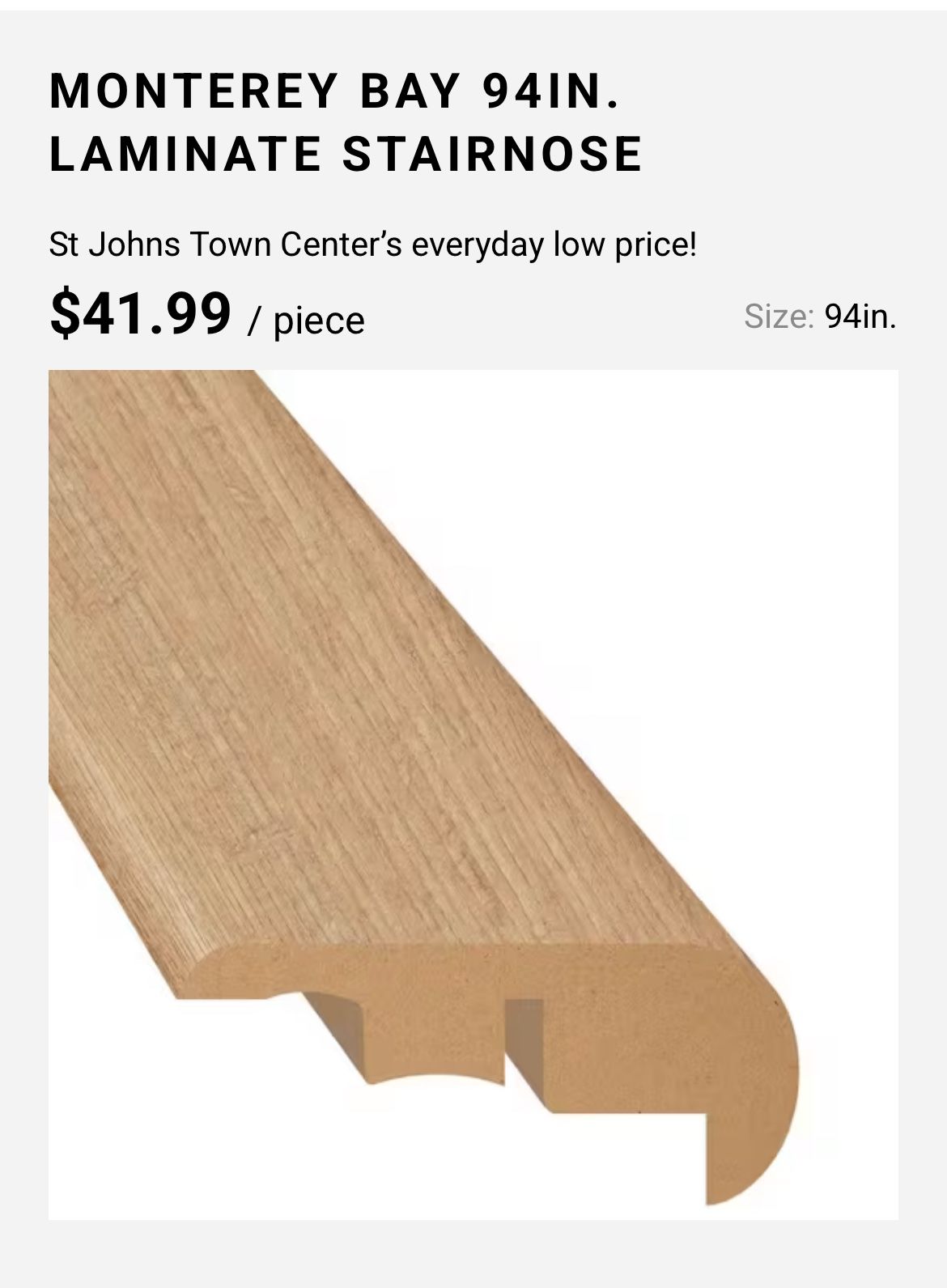 Laminate Stairnose 18 Pieces 94 In