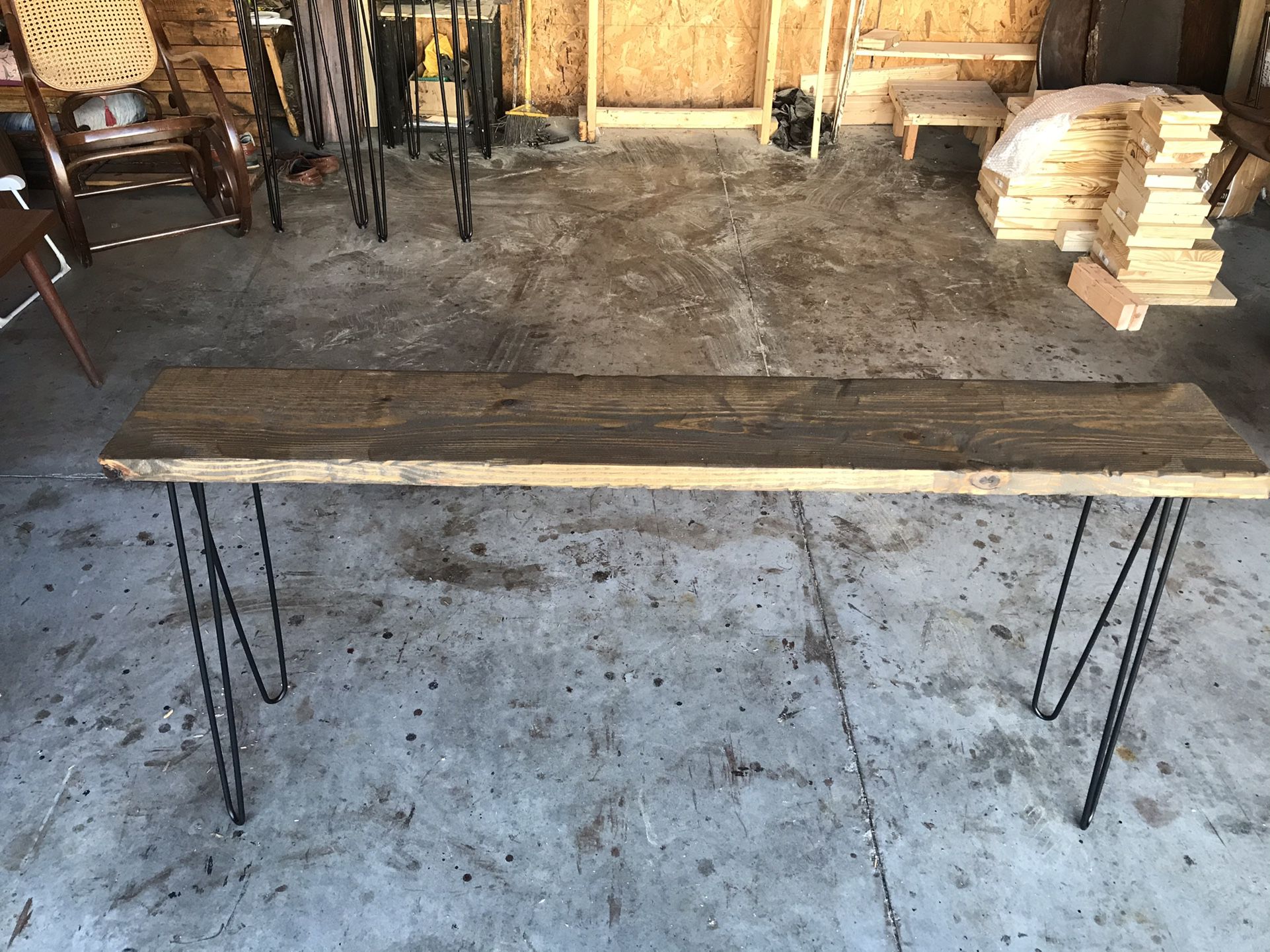 Rustic Barn Wood Console Table