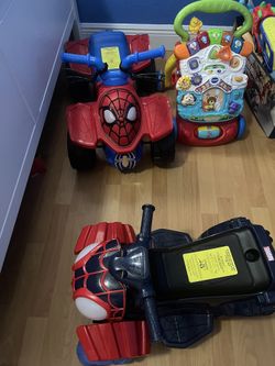 2 Toddler Spider-Man cars & 1 walker