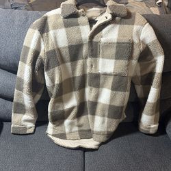 Sherpa Flannel Jacket. Mens large