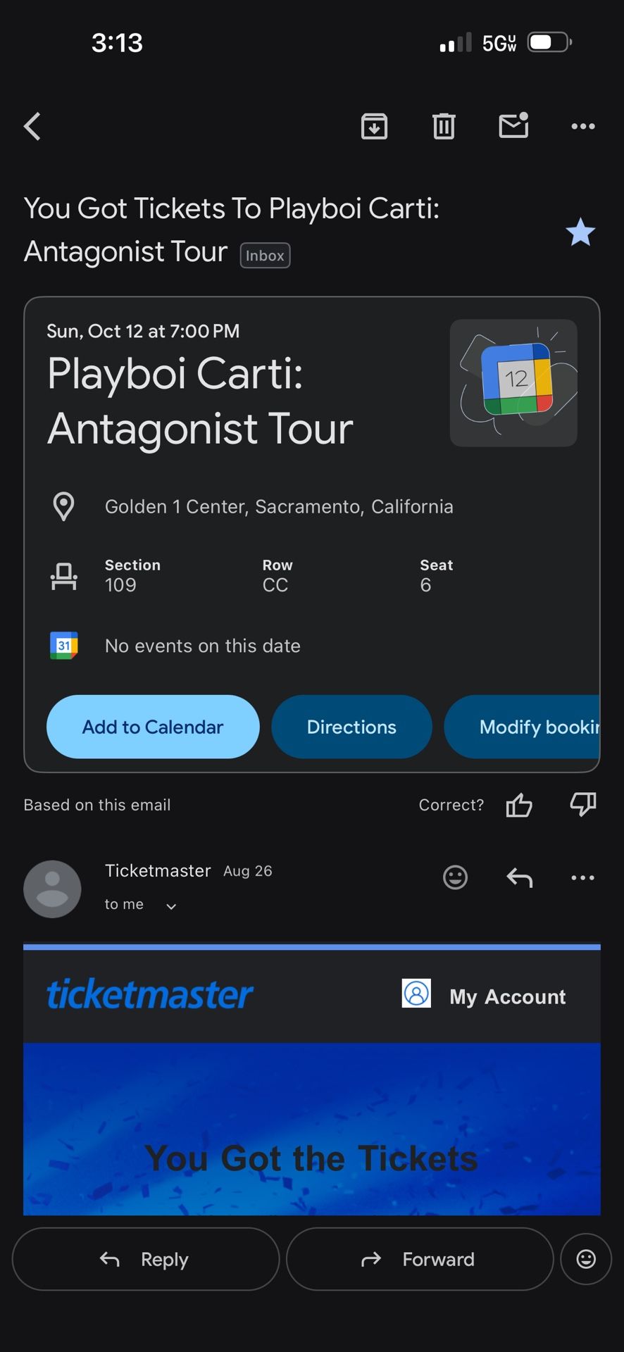 Playboi Carti Concert Ticket