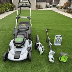 EGO Battery Operated Mower, Blower And Weed Eater