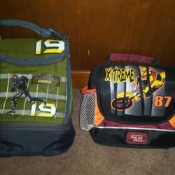 Boy's Insulated Lunch Bags! Motorcycle Or Football