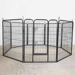 Brand New $95 Dog 8-Panel Playpen, Each Panel 40” Tall X 32” Wide Heavy Duty Pet Exercise Fence Crate Kennel Gate 